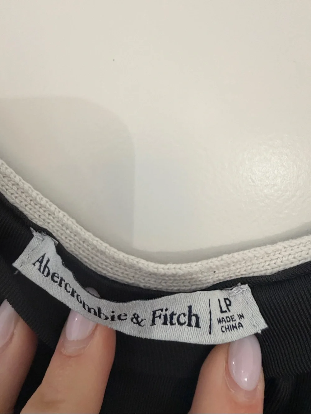 Abercrombie & Fitch crochet Black Maxi Dress with White Trim